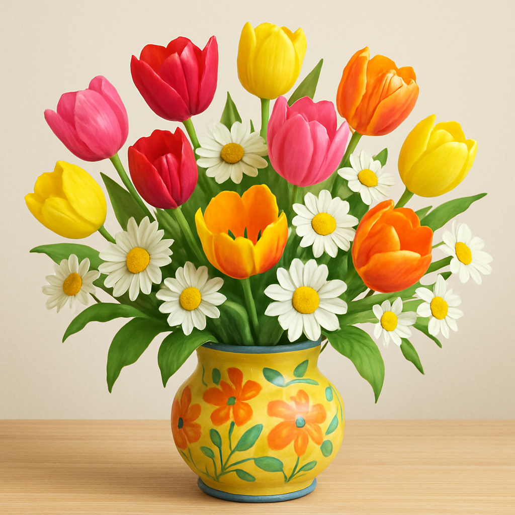Spring floral arrangement